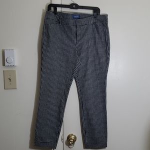 Old Navy Pixie Mid Rose Houndstooth Pants Women's
